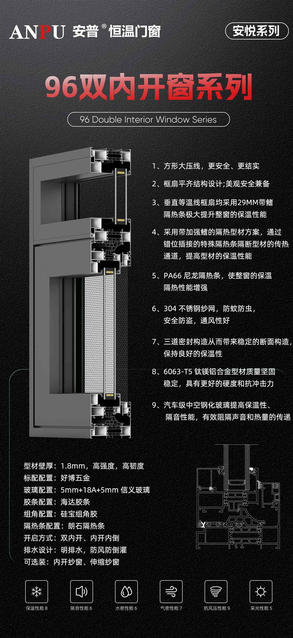 Thermal Break Tilt And Turn Window